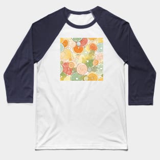 Colorful citrus slices pattern Baseball T-Shirt